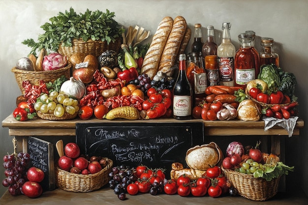 Assorted local food products